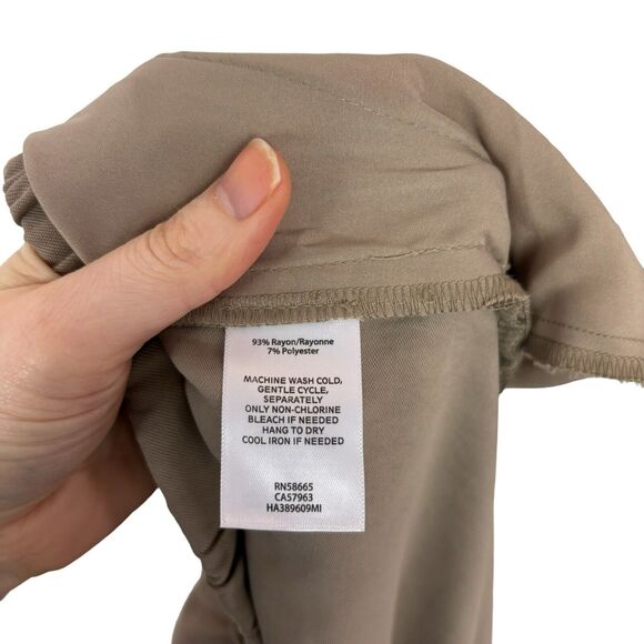 Halogen Tan Relaxed Fit Pants Women's XXL Pull On Waist High Rise - Picture 3 of 5